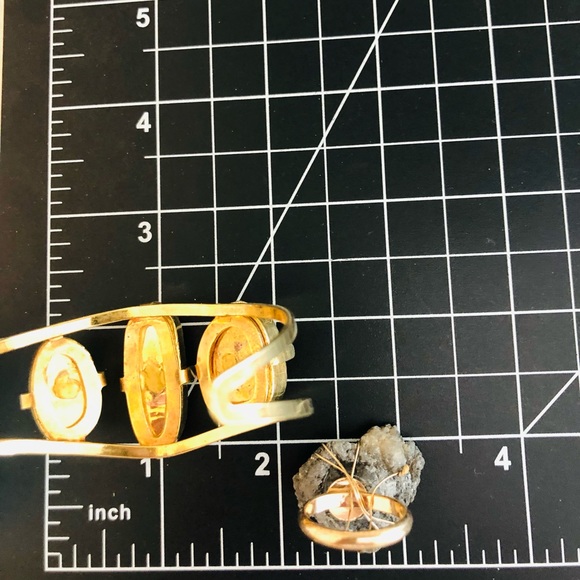 Vintage Druzy Bracelet & Geode Ring - Picture 6 of 15